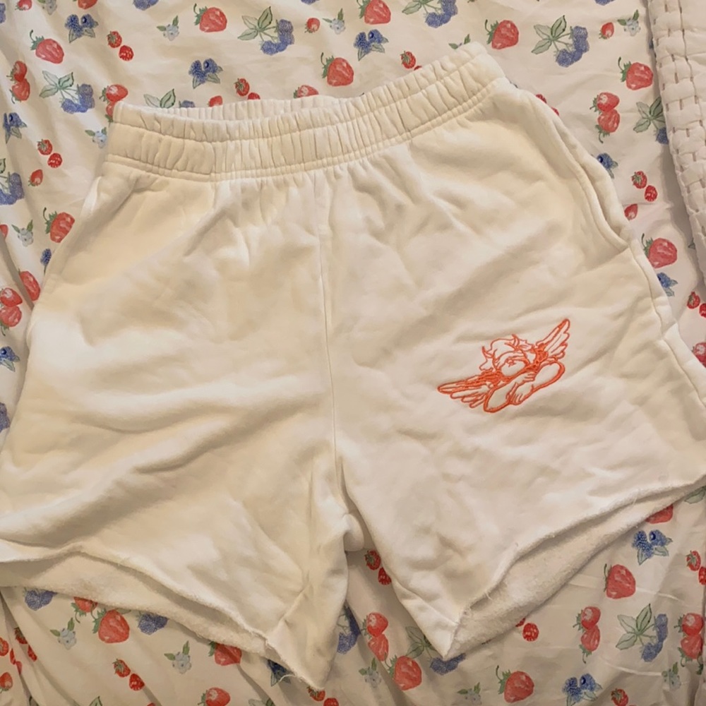 boys lie white sweat shorts